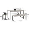 Mesa de Jantar Néctar 6 Lugares Branco Chess/Preto - Pnr Móveis