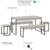 Mesa de Jantar Néctar 6 Lugares Branco Chess/Preto - Pnr Móveis