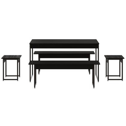 Mesa de Jantar Néctar 6 Lugares Preto ônix - Pnr Móveis