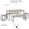 Mesa de Jantar Néctar 6 Lugares Snow/Preto  - Pnr Móveis