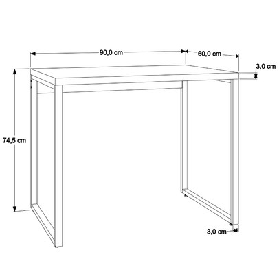 Mesa Escrivaninha Office Win Carvalho - Pnr Móveis