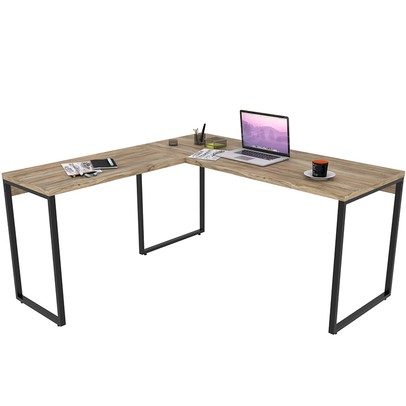 Mesa para Escritório de Canto em L Win Carvalho - Pnr Móveis