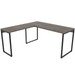 Mesa para Escritório de Canto em L Win Carvalho Dark - Pnr Móveis