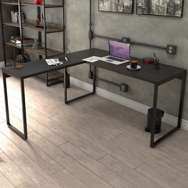 Mesa para Escritório de Canto em L Win ônix - Pnr Móveis