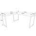 Mesa para Escritório de Canto em L Win Snow - Pnr Móveis