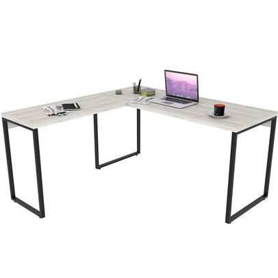 Mesa para Escritório de Canto em L Win Snow - Pnr Móveis