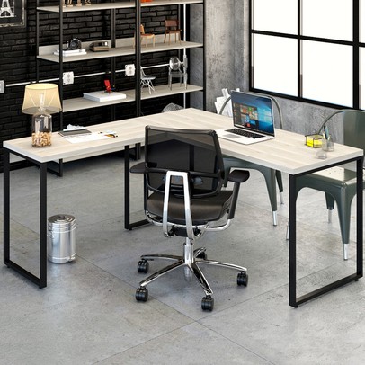 Mesa para Escritório de Canto em L Win Snow - Pnr Móveis
