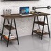 Mesa para Escritório Win 4 Prateleiras Carvalho Dark - Pnr Móveis
