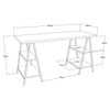 Mesa para Escritório Win 4 Prateleiras Snow - Pnr Móveis