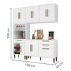 Cozinha Compacta Lorena 10 Portas 2 Gavetas com Fruteira Branco - Kaiki Móveis