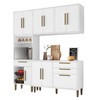 Cozinha Compacta Lorena 10 Portas 2 Gavetas com Fruteira Branco - Kaiki Móveis