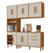 Cozinha Compacta Lorena 10 Portas 2 Gavetas com Fruteira Nature/Off White - Kaiki Móveis