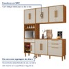 Cozinha Compacta Lorena 10 Portas 2 Gavetas com Fruteira Nature/Off White - Kaiki Móveis