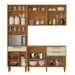 Cozinha Compacta Lorena 10 Portas 2 Gavetas com Fruteira Nature/Off White - Kaiki Móveis