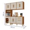 Cozinha Compacta Lorena 10 Portas 2 Gavetas com Fruteira Nature/Off White - Kaiki Móveis