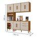 Cozinha Compacta Lorena 10 Portas 2 Gavetas com Fruteira Nature/Off White - Kaiki Móveis