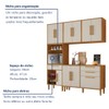 Cozinha Compacta Lorena 10 Portas 2 Gavetas com Fruteira Nature/Off White - Kaiki Móveis