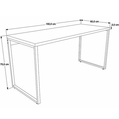 Mesa para Escritório Win Nogal - Pnr Móveis