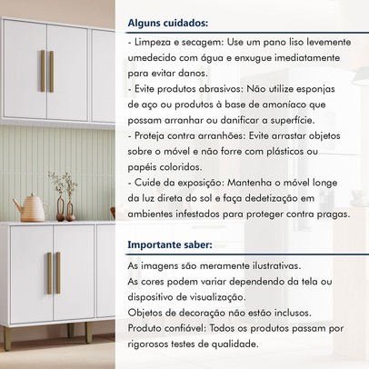 Cozinha Compacta Lorena 11 Portas 2 Gavetas Branco - Kaiki Móveis