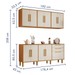 Cozinha Compacta Lorena 11 Portas 2 Gavetas Nature/Off White - Kaiki Móveis