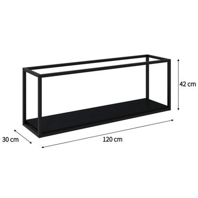 Nicho Decorativo Leader Preto ônix/Preto - Pnr Móveis