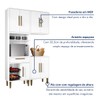 Armário de Cozinha Lorena 7 Portas 1 Gaveta com Fruteira Branco - Kaiki Móveis