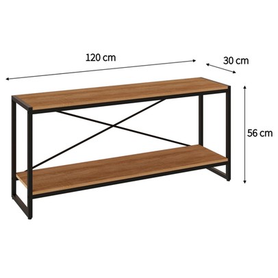 Rack para TV Até 50 Polegadas Leader 1 Prateleira Lâmina Mel/Preto - Pnr Móveis