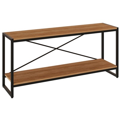 Rack para TV Até 50 Polegadas Leader 1 Prateleira Lâmina Mel/Preto - Pnr Móveis