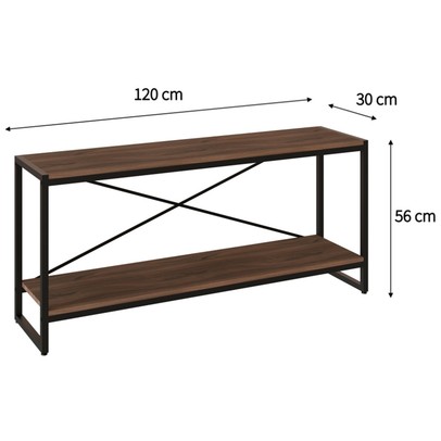 Rack para TV Até 50 Polegadas Leader 1 Prateleira Nogal/Preto - Pnr Móveis