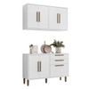 Cozinha Compacta Lorena 7 Portas 3 Gavetas Branco - Kaiki Móveis