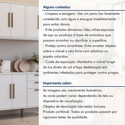 Cozinha Compacta Lorena 7 Portas 3 Gavetas Branco - Kaiki Móveis