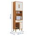 Paneleiro Lorena 3 Portas 1 Gaveta com Fruteira Nature/Off White - Kaiki Móveis