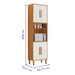 Paneleiro Lorena 4 Portas 3 Prateleiras Nature/Off White - Kaiki Móveis