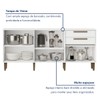 Balcão de Cozinha Lorena 5 Portas 2 Gavetas Branco - Kaiki Móveis