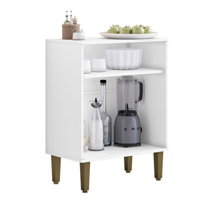 Balcão de Cozinha Lorena 2 Portas 1 Prateleira Branco - Kaiki Móveis