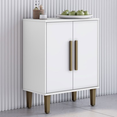 Balcão de Cozinha Lorena 2 Portas 1 Prateleira Branco - Kaiki Móveis