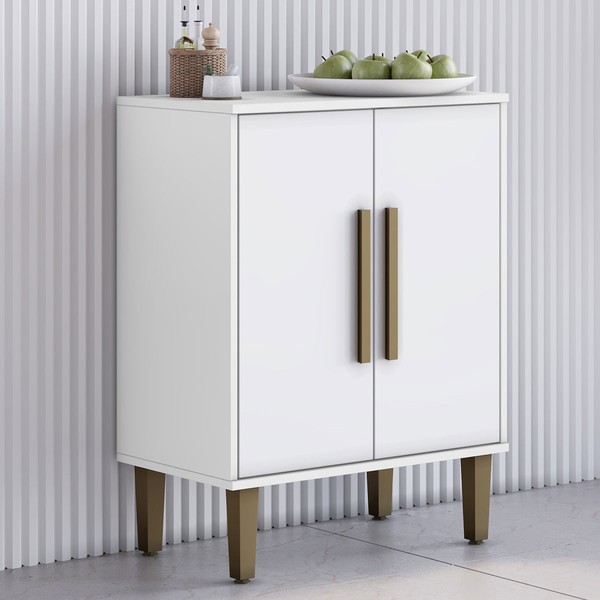 Balcão de Cozinha Lorena 2 Portas 1 Prateleira Branco - Kaiki Móveis