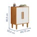 Balcão de Cozinha Lorena 2 Portas 1 Prateleira Nature/Off White - Kaiki Móveis