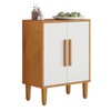 Balcão de Cozinha Lorena 2 Portas 1 Prateleira Nature/Off White - Kaiki Móveis