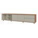 Rack para TV Até 75 Polegadas Prime 2 Portas 2 Gavetas Naturalle/Off White - Mavaular