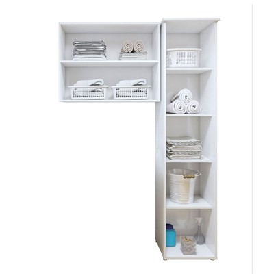 Lavanderia Completa Uberlândia 3 Portas 5 Prateleiras Branco - Kaiki Móveis