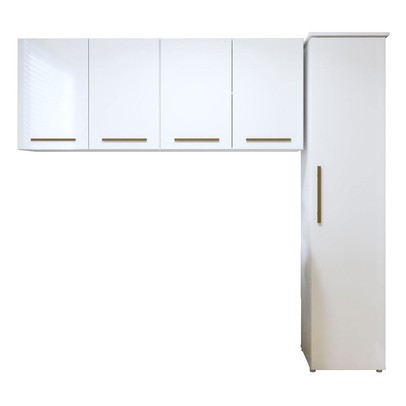 Lavanderia Completa Guarulhos 5 Portas Branco - Kaiki Móveis