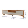 Rack para TV Até 75 Polegadas Piazza New 3 Gavetas Naturalle/Off White - Mavaular