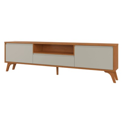 Rack para TV Até 75 Polegadas Piazza New 3 Gavetas Naturalle/Off White - Mavaular