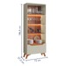 Cristalera Grécia New 2 Portas 1 Gaveta com Vidro e Led Off White/Naturalle - Mavaular