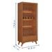 Cristaleira Prime 2 Portas 1 Gaveta com Vidro e Led Naturalle - Mavaular