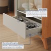 Cristaleira Prime 2 Portas 1 Gaveta com Vidro e Led Naturalle/Off White - Mavaular