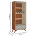 Cristaleira Prime 2 Portas 1 Gaveta com Vidro e Led Naturalle/Off White - Mavaular