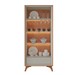 Cristaleira Prime 2 Portas 1 Gaveta com Vidro e Led Naturalle/Off White - Mavaular