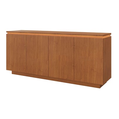 Balcão Buffet Lux 4 Portas 1 Prateleira com Led 100% Mdf Naturalle - Mavaular
